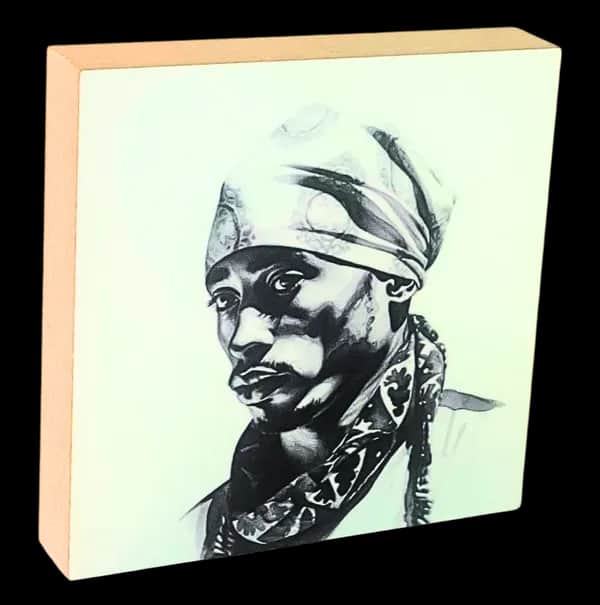 Famous Dead Singers Holzbild Tupac Shakur