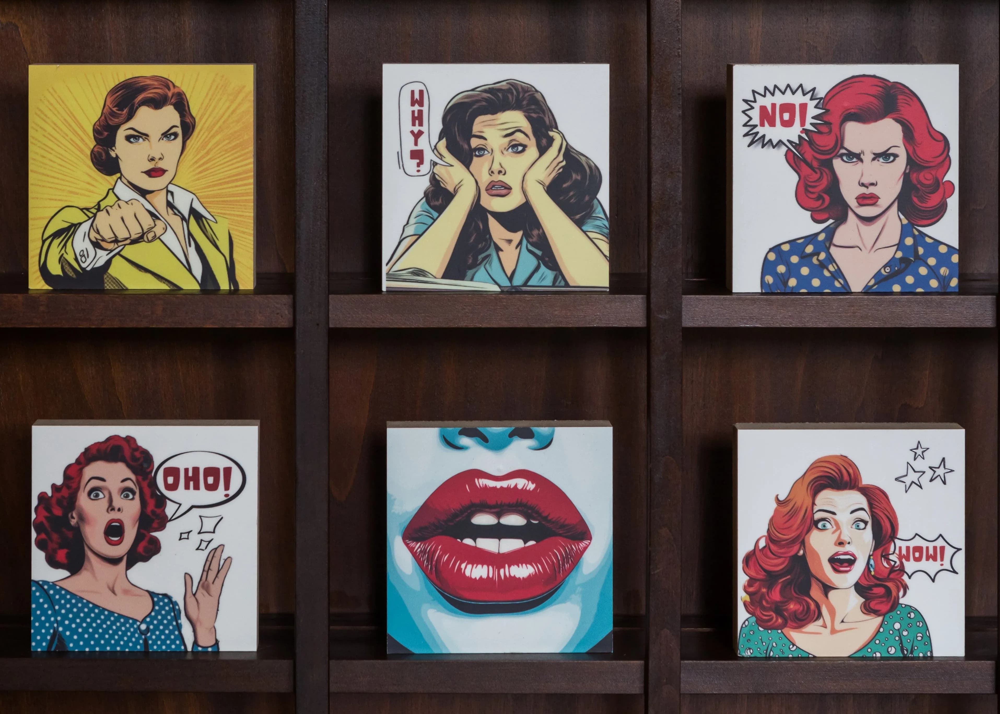 Pop Art Holzbild "No!"