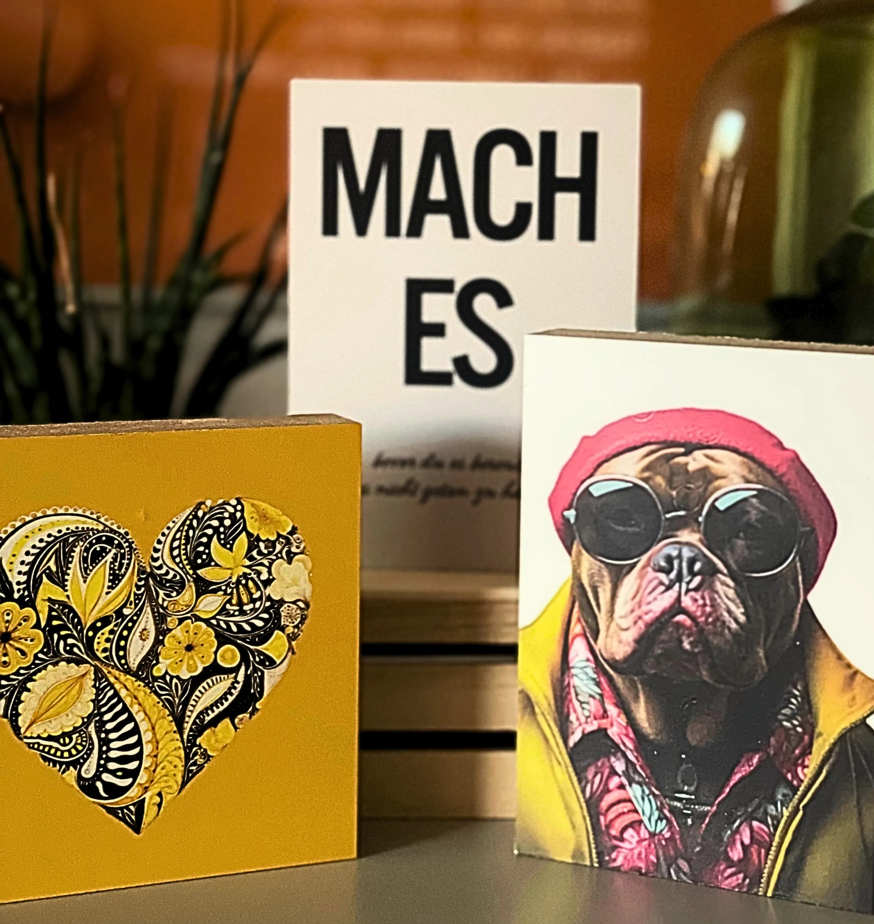 Selbst stehende Bilder für Tisch und Regal 2