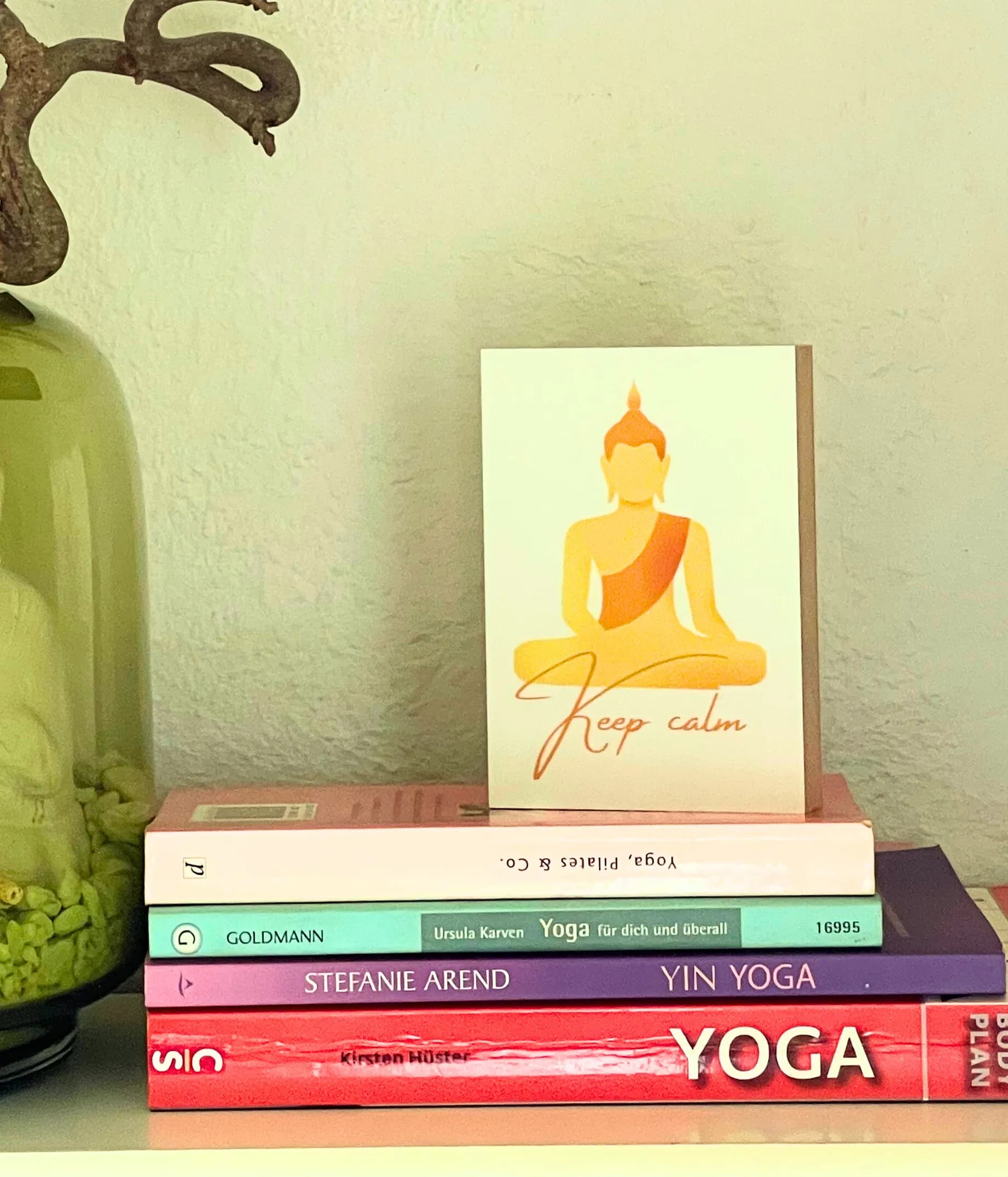 Mental Wellness Holzbild "Keep calm"