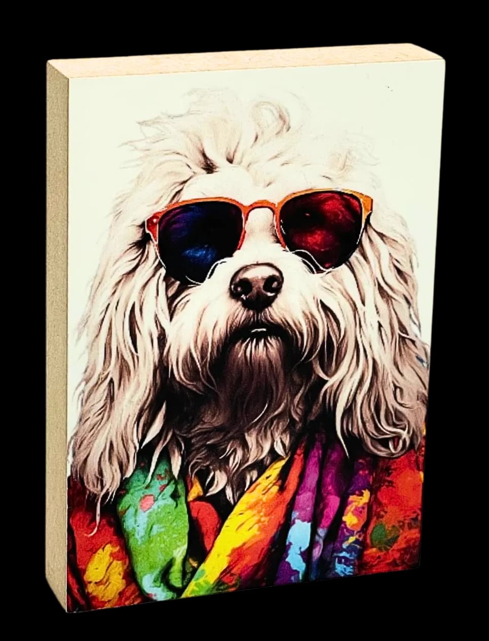 Crazy Dogs Holzbild Benjamin