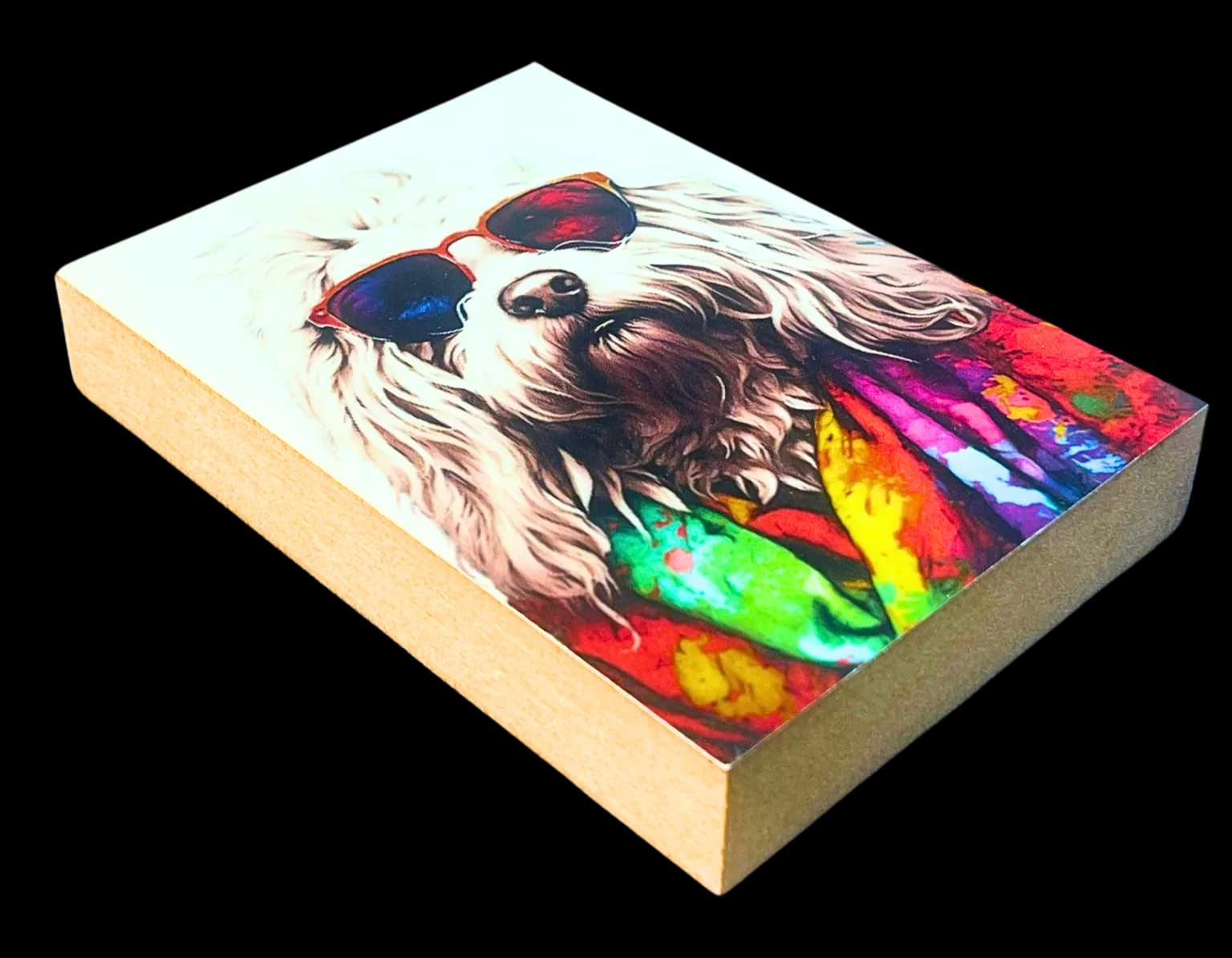 Crazy Dogs Holzbild Benjamin