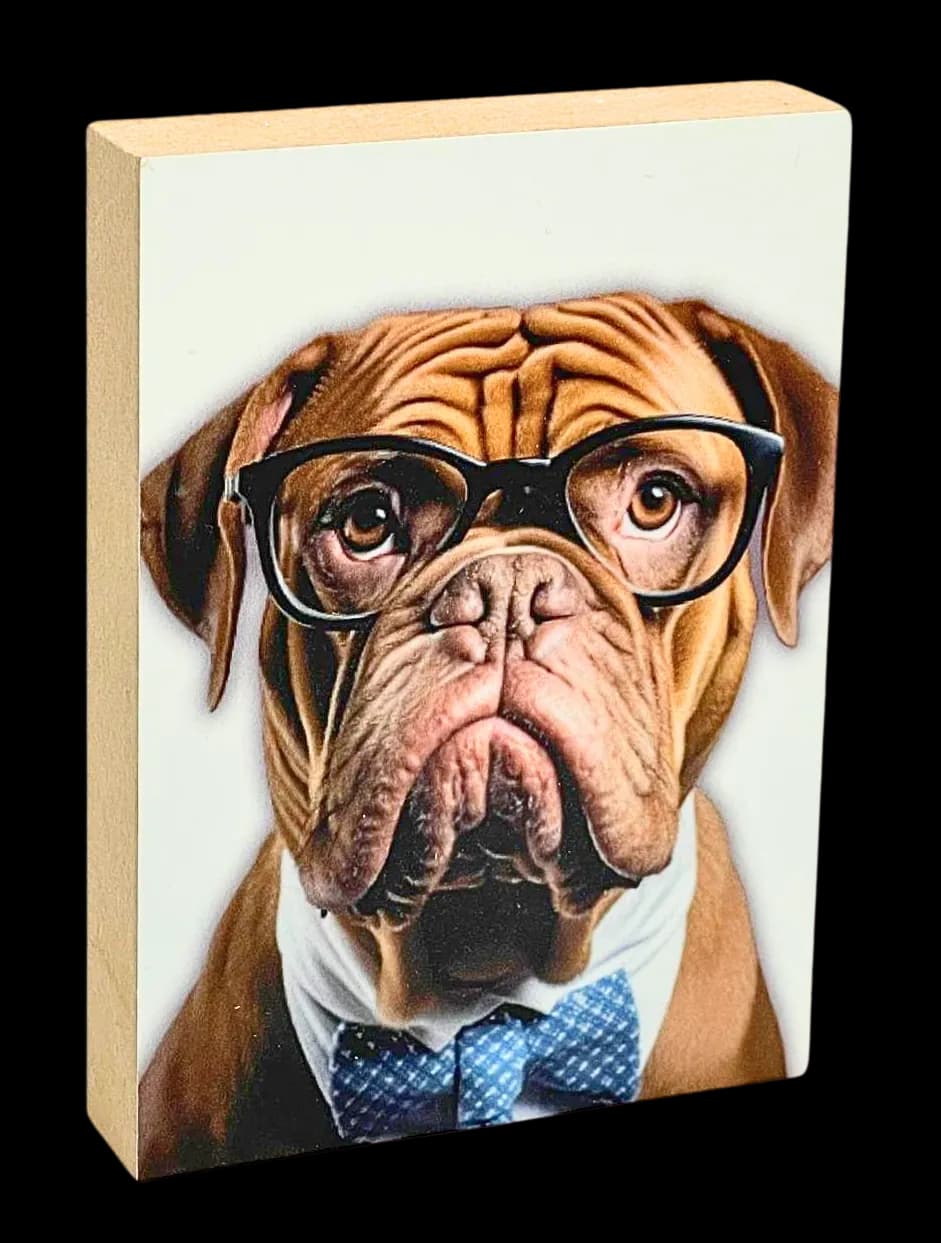 Crazy Dogs Holzbild Bruno