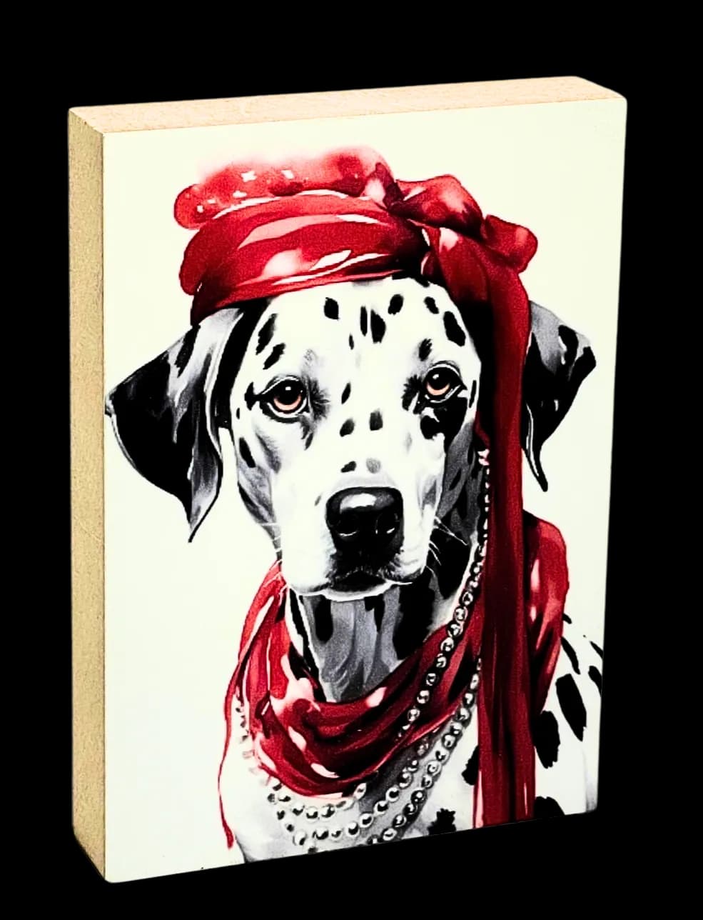 Crazy Dogs Holzbild Clothilde