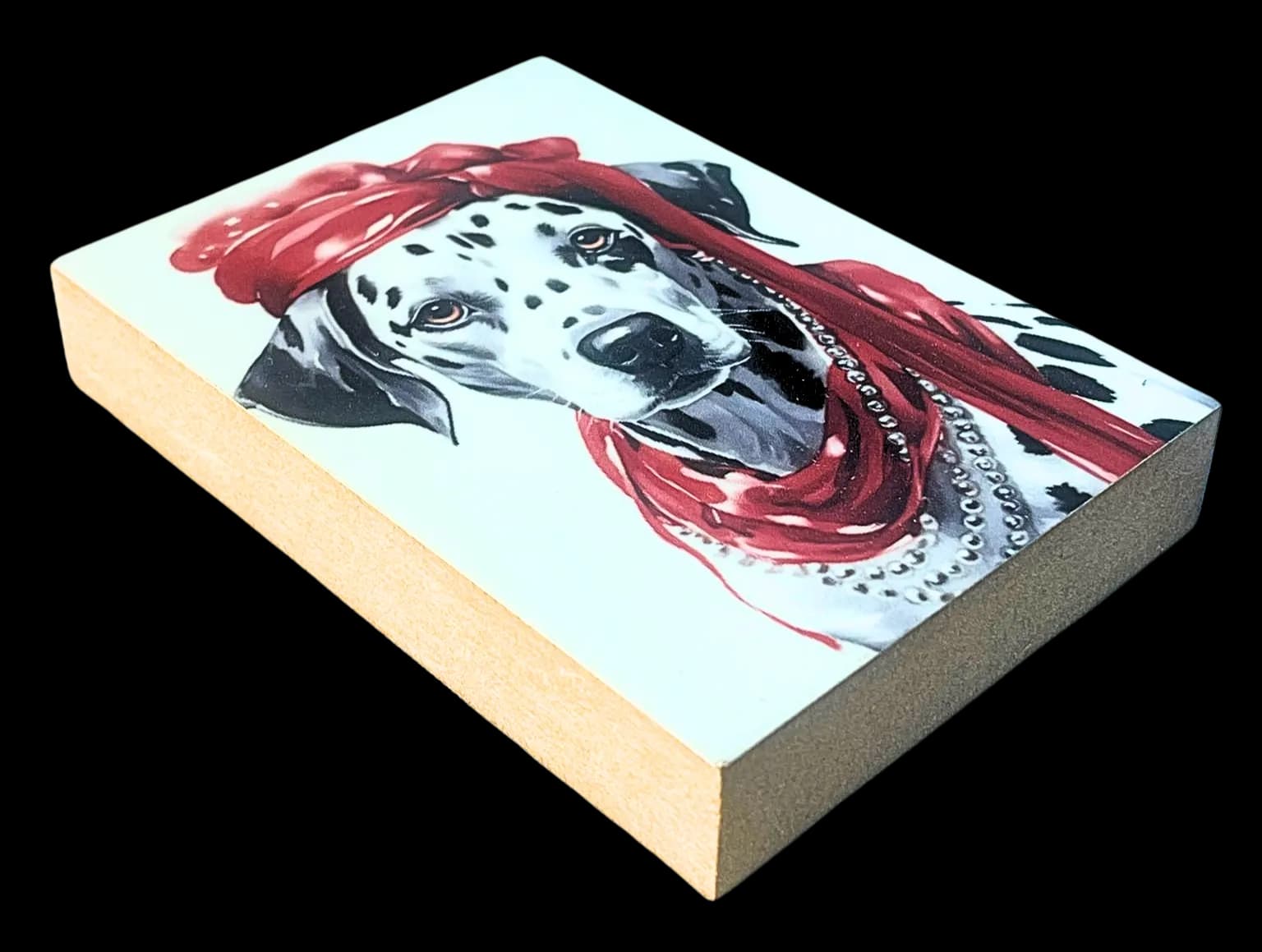 Crazy Dogs Holzbild Clothilde