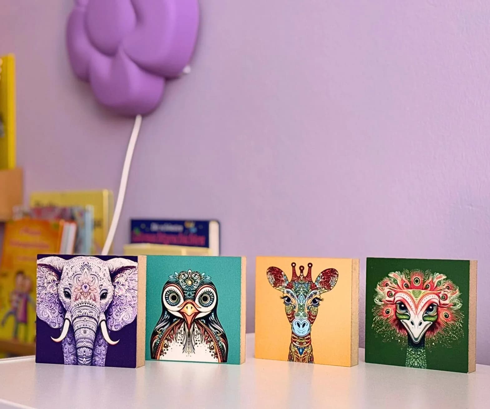 Mandala Holzbild Pingiun