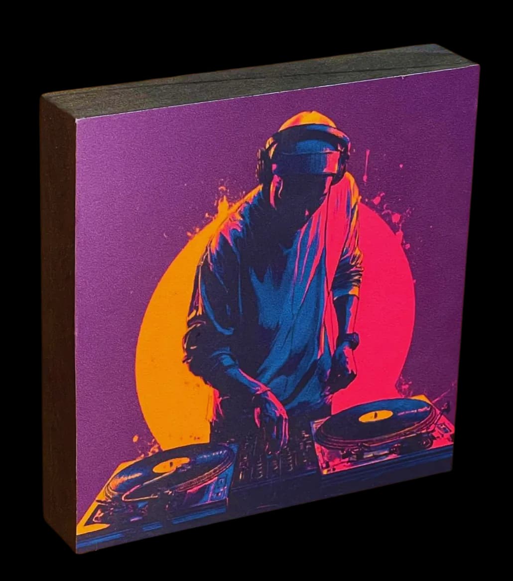 Festival Holzbild DJ