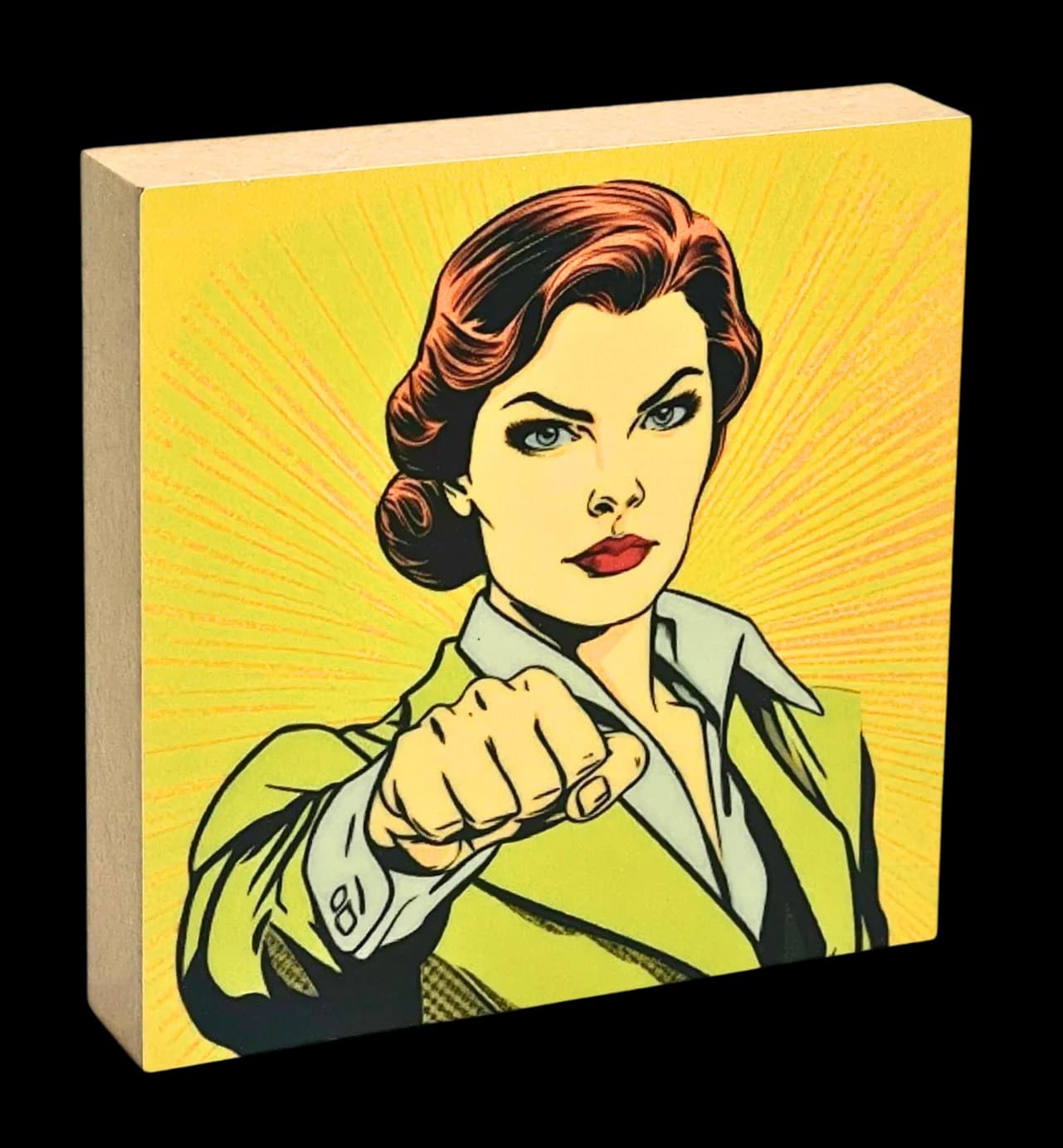 Pop Art Holzbild "Frauenpower"