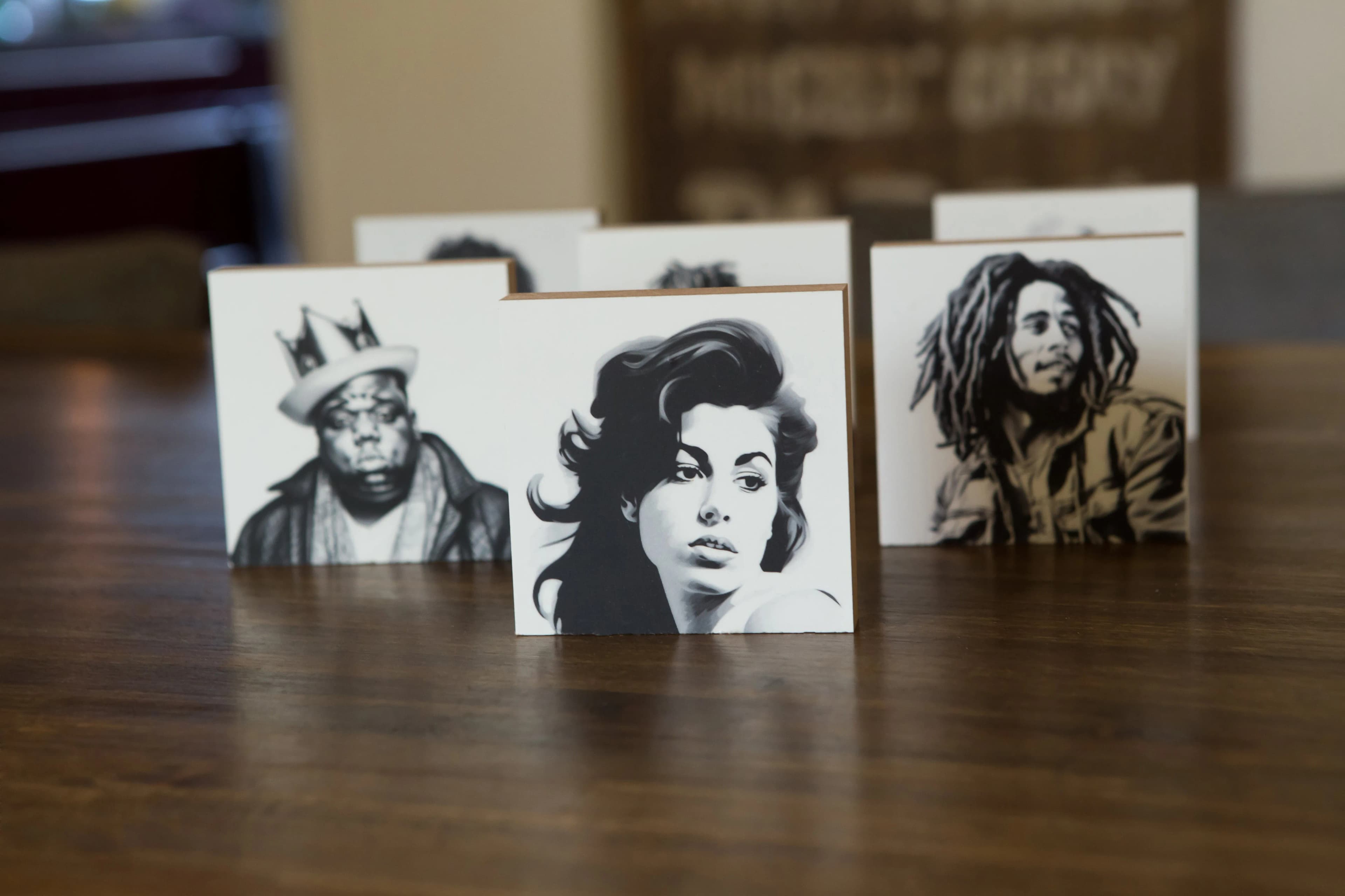 Famous Dead Singers Holzbild Tupac Shakur