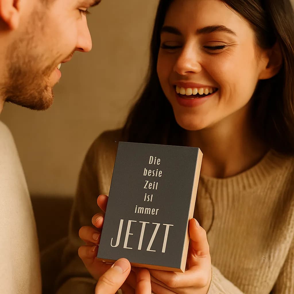 Motivation Holzbild "Die beste Zeit..."