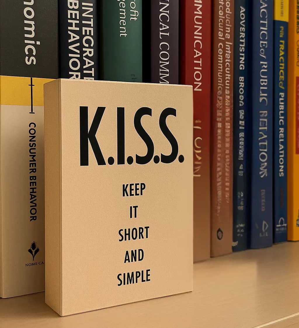 Motivation Holzbild "Keep it short..."