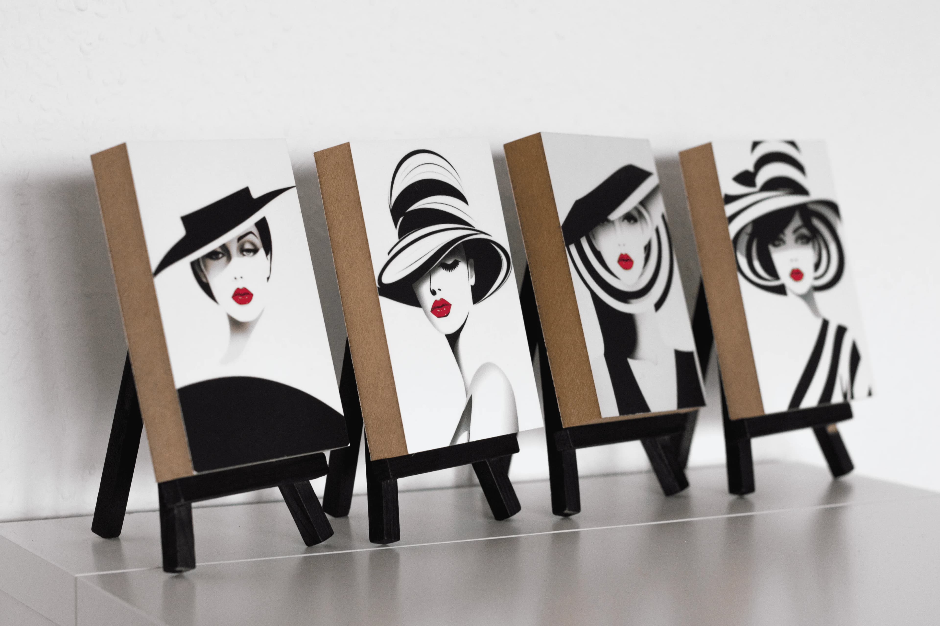 Mit Hut Holzbild No. 4