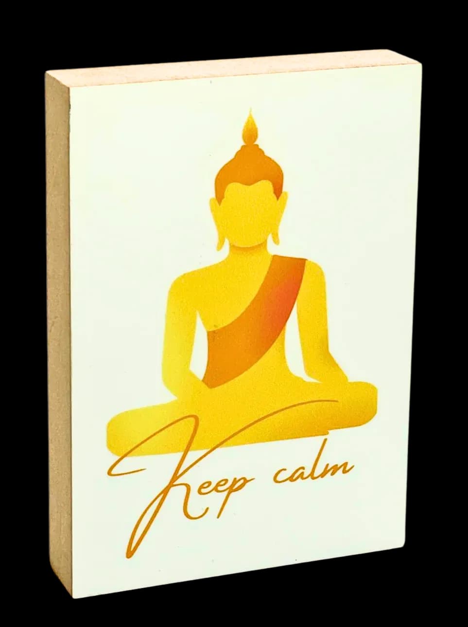 Mental Wellness Holzbild "Keep calm"