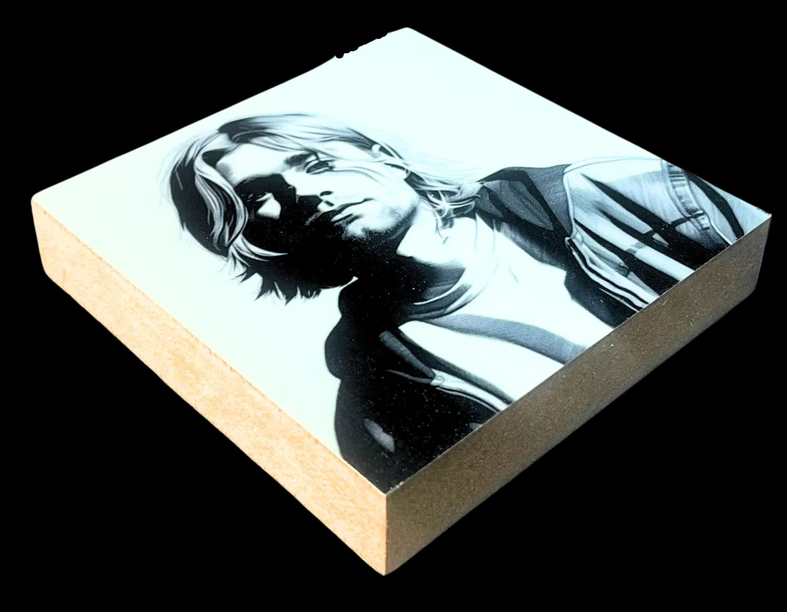 Famous Dead Singers Holzbild Kurt Cobain