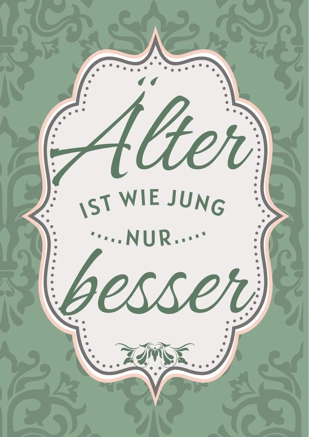 Lustig Holzbild "Älter ist wie.."