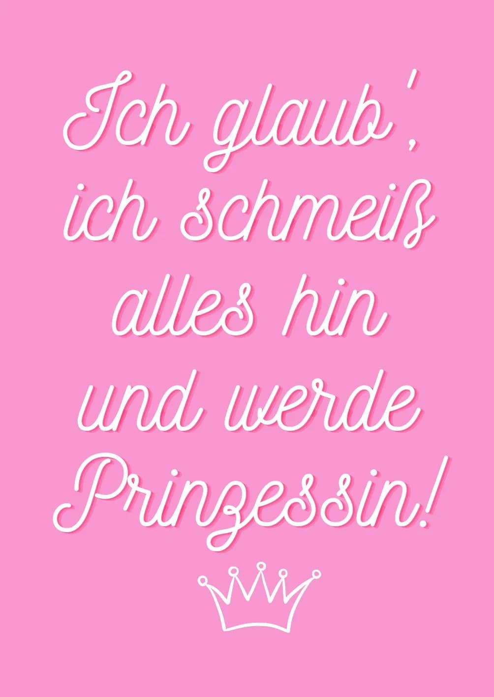 Lustig Holzbild "Ich glaub, ich schmeiß alles hin..."