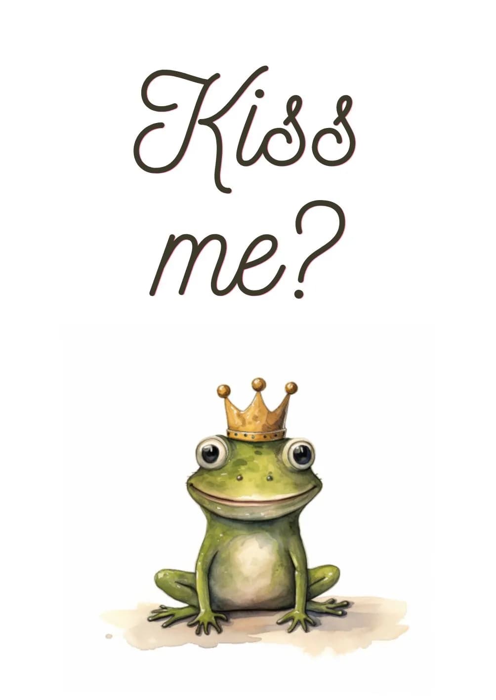 Lustig Holzbild "Kiss me?"