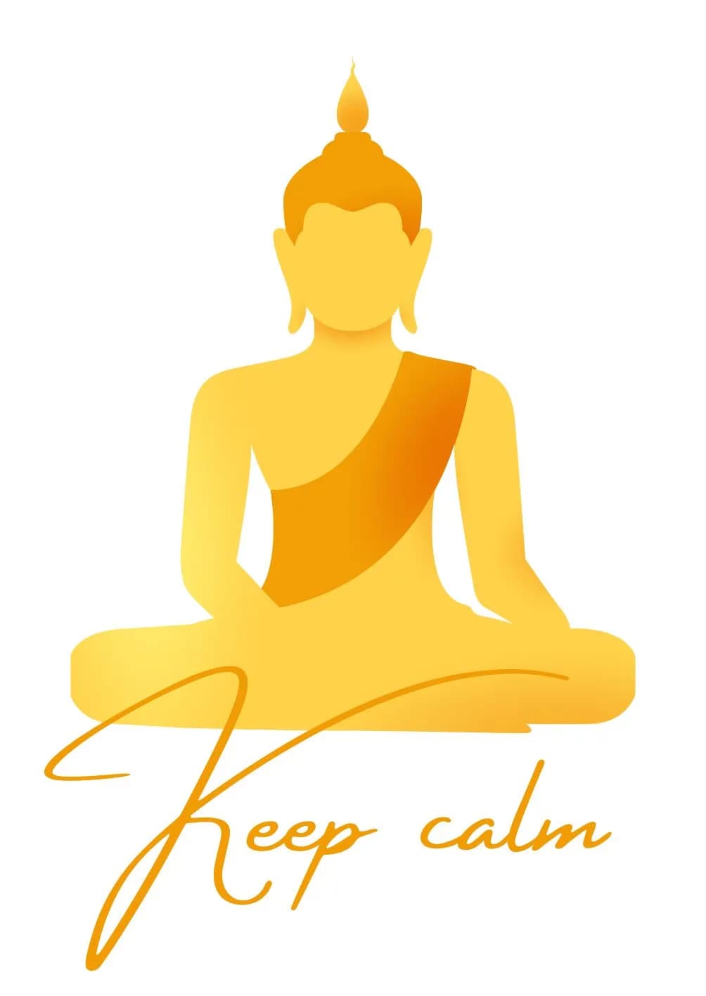Mental Wellness Holzbild "Keep calm"