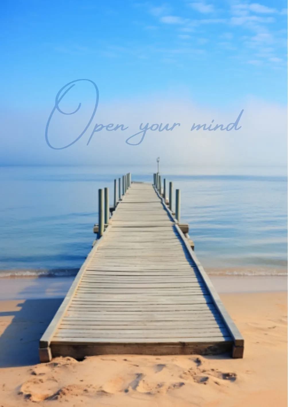 Mental Wellness Holzbild "Open your mind"