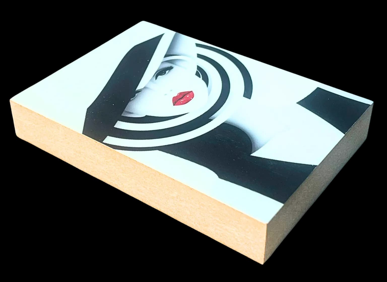 Mit Hut Holzbild No. 2