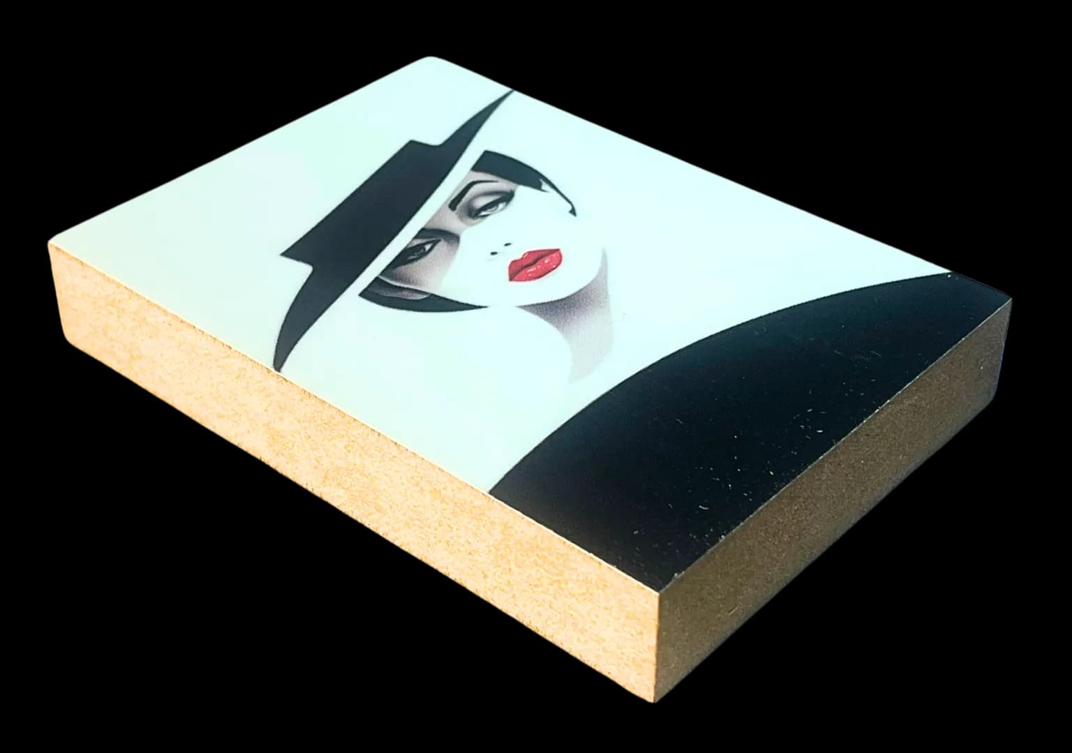 Mit Hut Holzbild No. 4