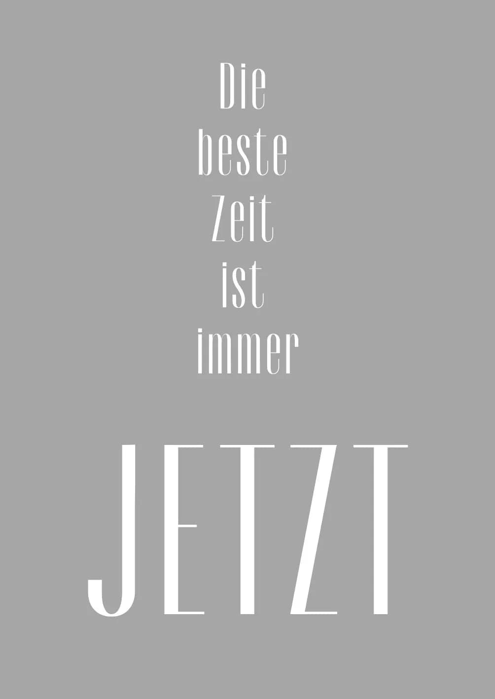 Motivation Holzbild "Die beste Zeit..."