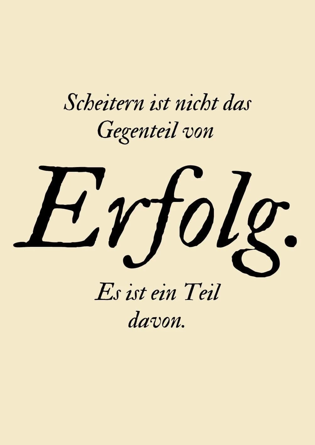 Motivation Holzbild "Scheitern ist nicht..."