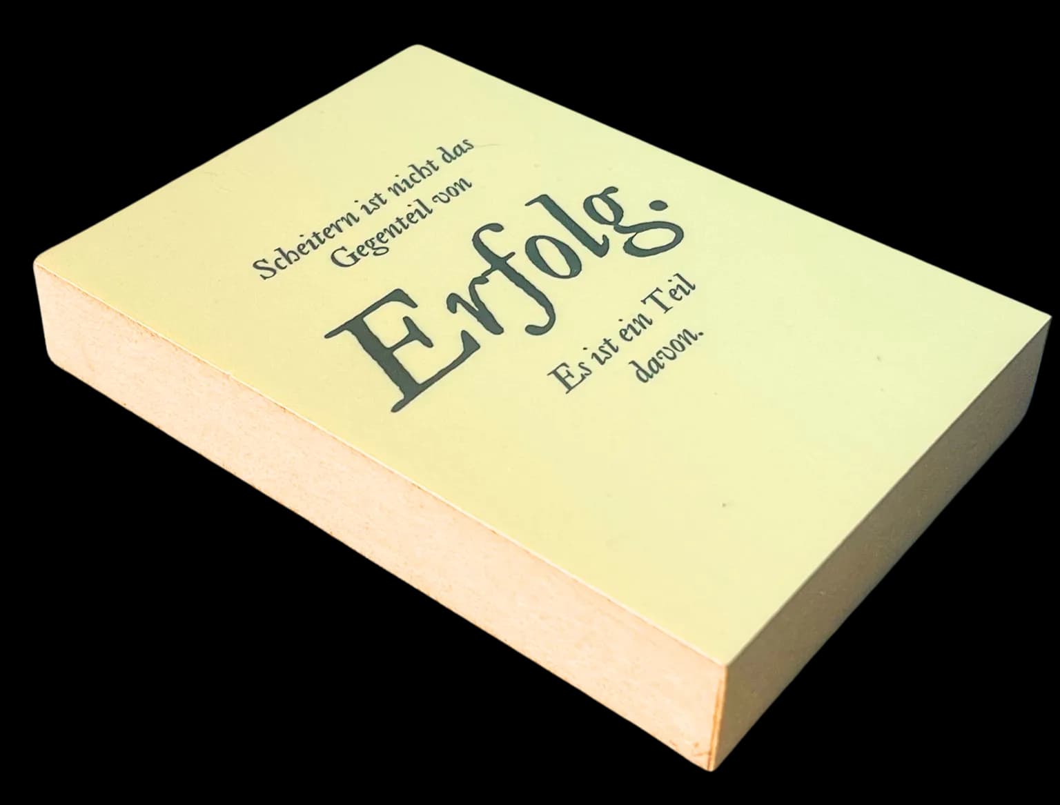 Motivation Holzbild "Scheitern ist nicht..."