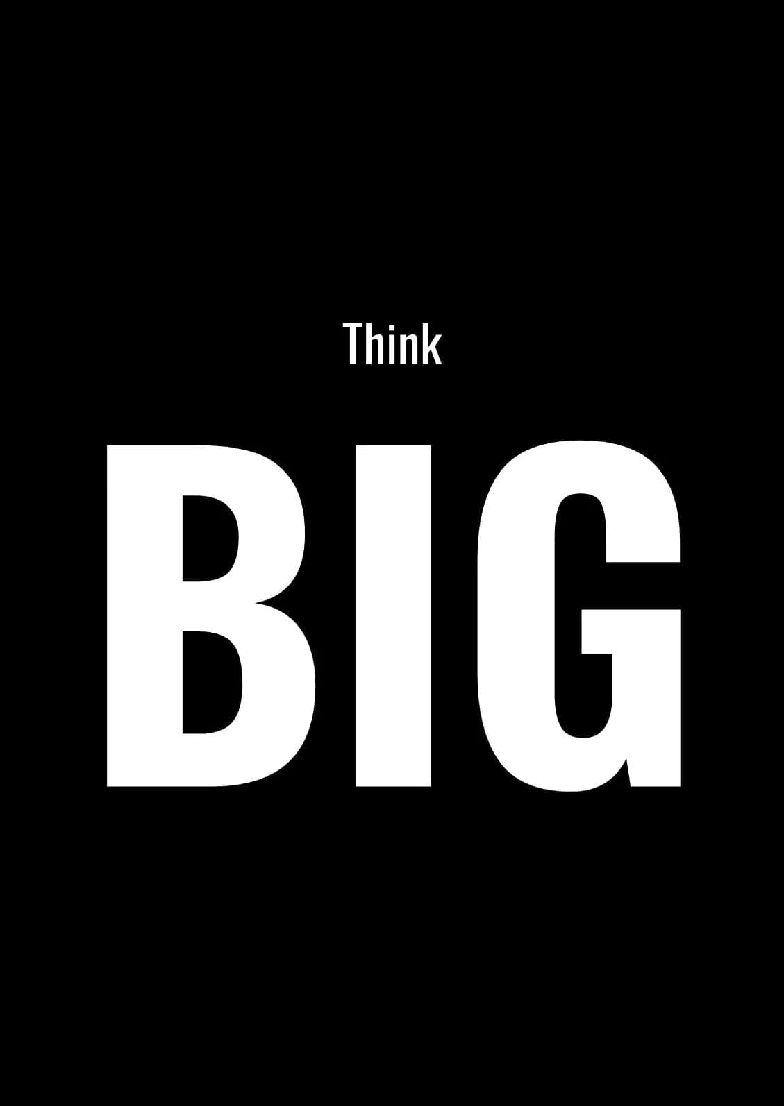Motivation Holzbild "Think Big"