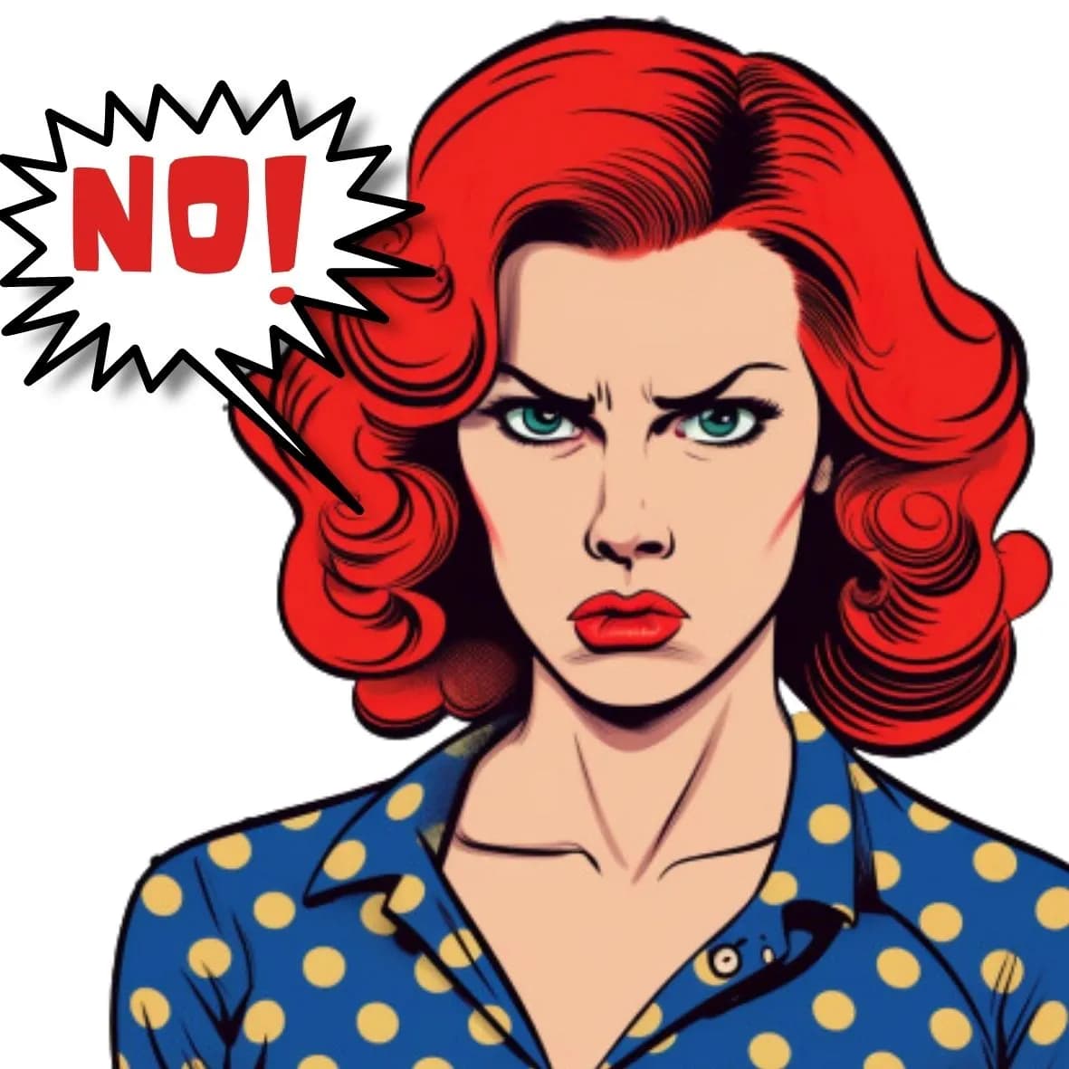 Pop Art Holzbild "No!"