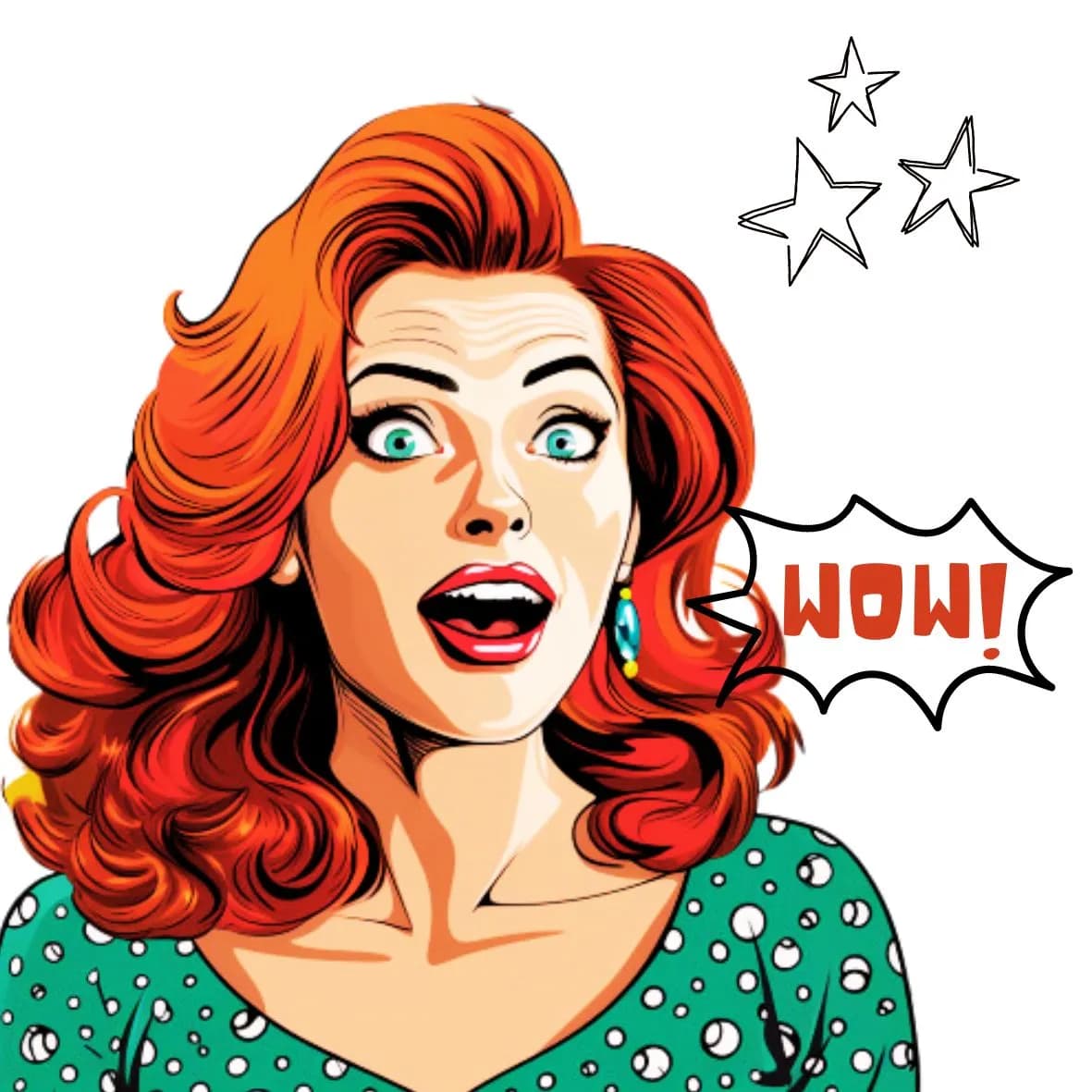 Pop Art Holzbild "Wow!"