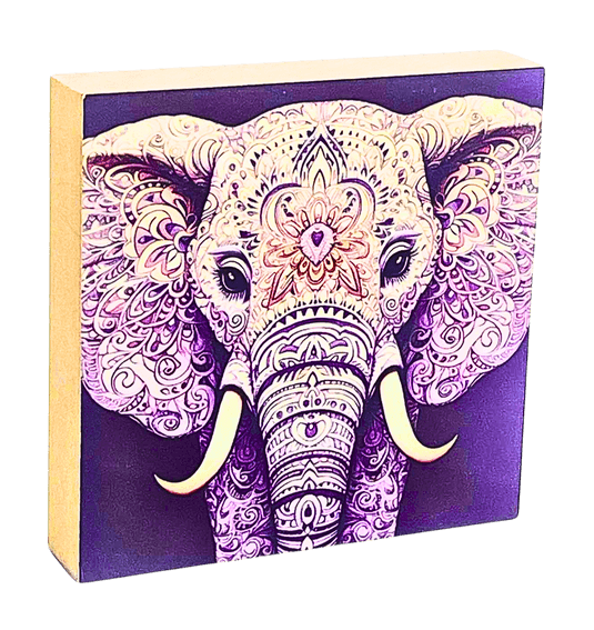 Spirituelle Wanddeko aus echtem Holz