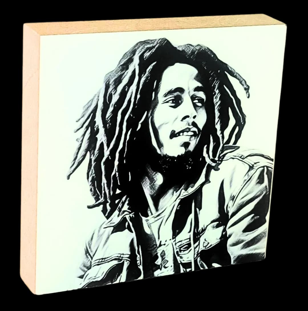 Famous Dead Singers Holzbild Bob Marley