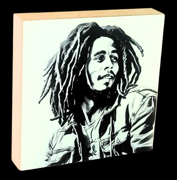 Famous Dead Singers Holzbild Bob Marley