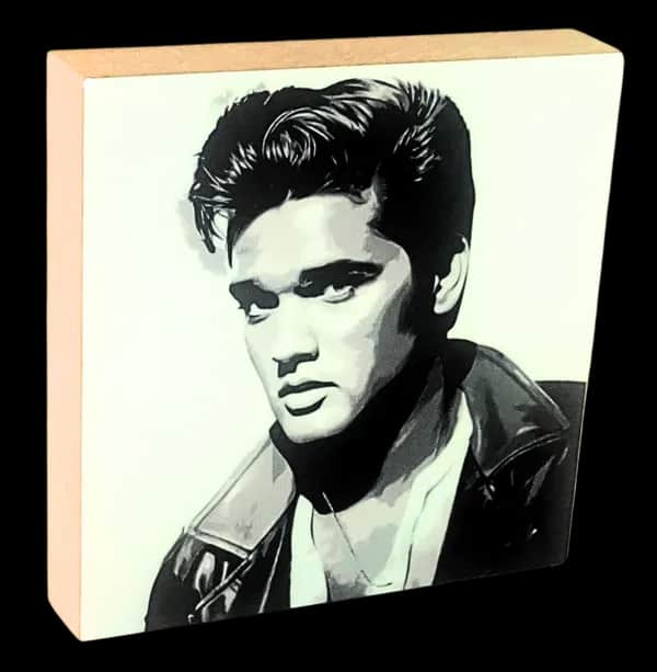 Famous Dead Singers Holzbild Elvis Presley