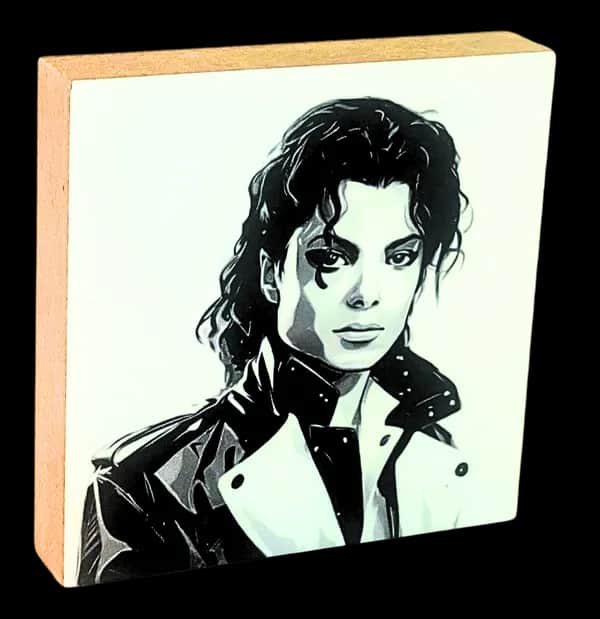 Famous Dead Singers Holzbild Michael Jackson
